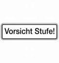 Schild Vorsicht Stufe